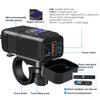 Motorcycle USB   Type C   Fast Charging QC3.0 with Voltmeter ONCelsiusOff   for Phone Tablet