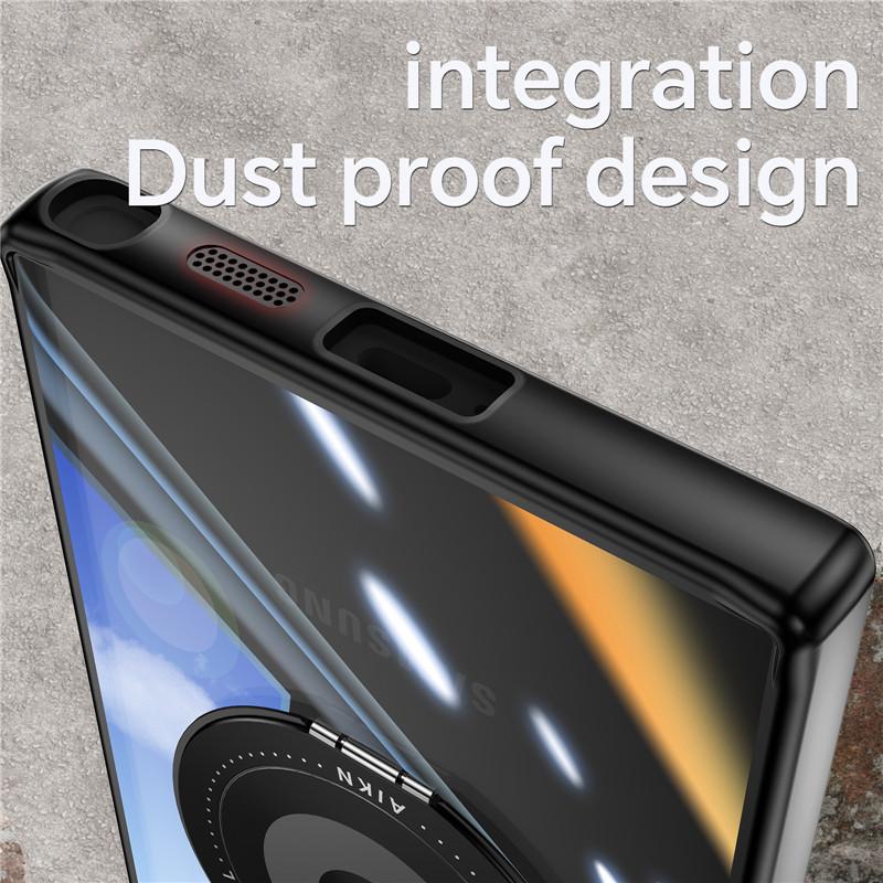 Full Cover Super Anti-drop 360 Degrees Rotating Bracket Case With Lens Film For Samsung Galaxy S24 S23 Plus Ultra Back Protection Shell