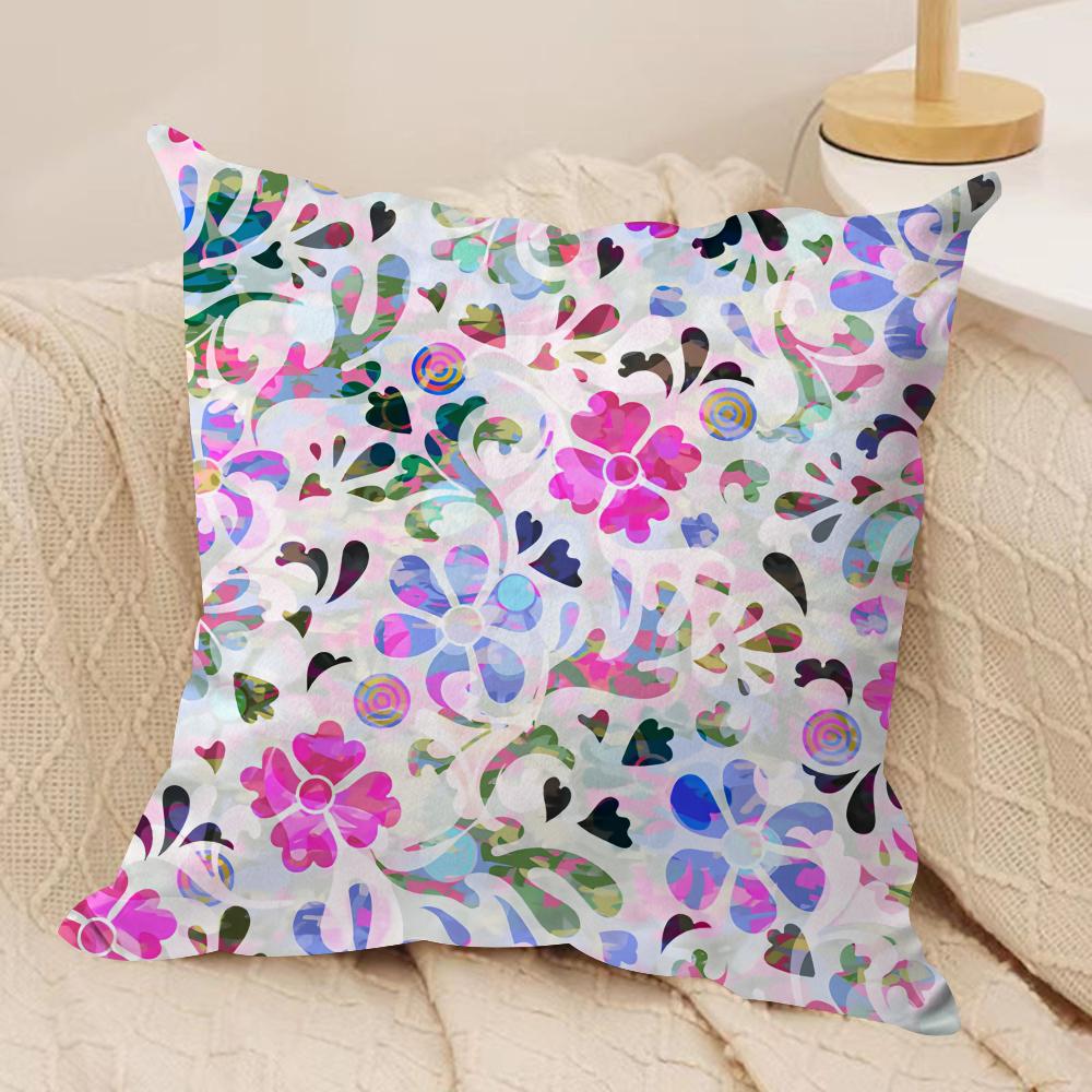 minimalist floral Art Cushion Cover Soft Plush Fabric DoubleSided Printed Cushion Covers for All Seasons Modern HomeDecor Gift