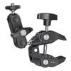 R094 Multi-functional Super Clamp   Mount Clamp Dual 360 degrees  Rotatable  head Aluminum Alloy with 1Celsius4 Inch Screw 3Celsius8 Inch Thread