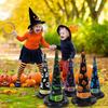 Jeux de lancer d'anneaux d'Halloween Jeux de lancer d'anneaux Chapeau de sorcière gonflable pour enfants Adultes Cadeau de fête d'Halloween Jeux Intérieur Extérieur
