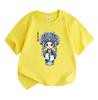 Kids Boys Girls 100% Cotton Crew Neck Short Sleeve T-Shirt, Cute Chinese Opera Hua Dan Q Version Cartoon Graphic Casual Soft Tee for Daily Wear