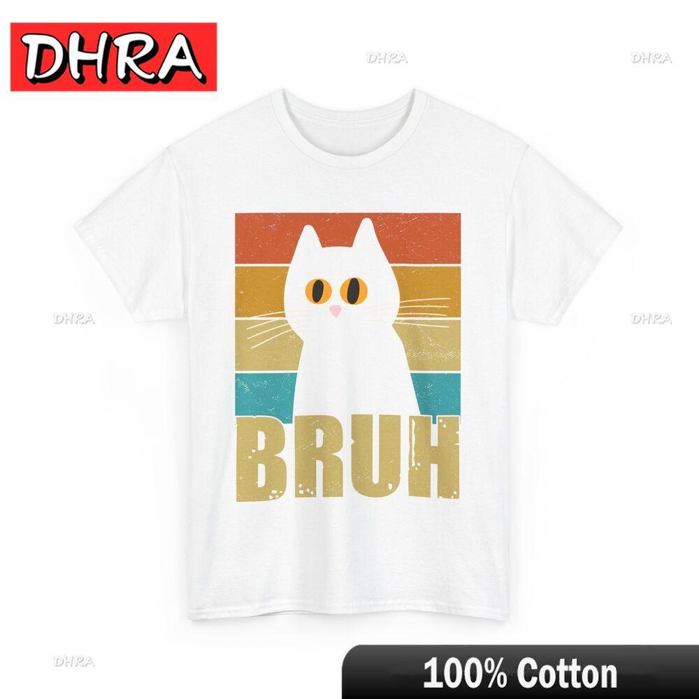 Bruh Cat Shirt Bruh Meme Lovers Jokes Sarcasm Fans Brother Unisex Vintage Shirt Bold Retro Tshirts Unique Cool Retro Clothing Y2K S