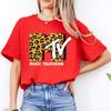 Retro Luipaard T-shirt 80s 90s Vintage Muziek Televisie Logo Tops klassiek Band T-shirt Casual Mode T-shirt Unisex Kleding