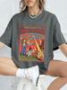 Here Comes The Apocalypse Ufo Prints TShirts Womens Summer Cotton Short Sleeve Tops Loose ONeck Soft T Shirt Street Clothes