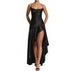 Fashion Women's Evening Dress Sexy Suspender Backless High Slit Dress