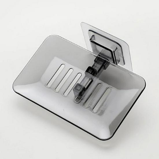 Creative Crystal Suction Cup Soap Dish - Wall-Mounted Holder & Tray