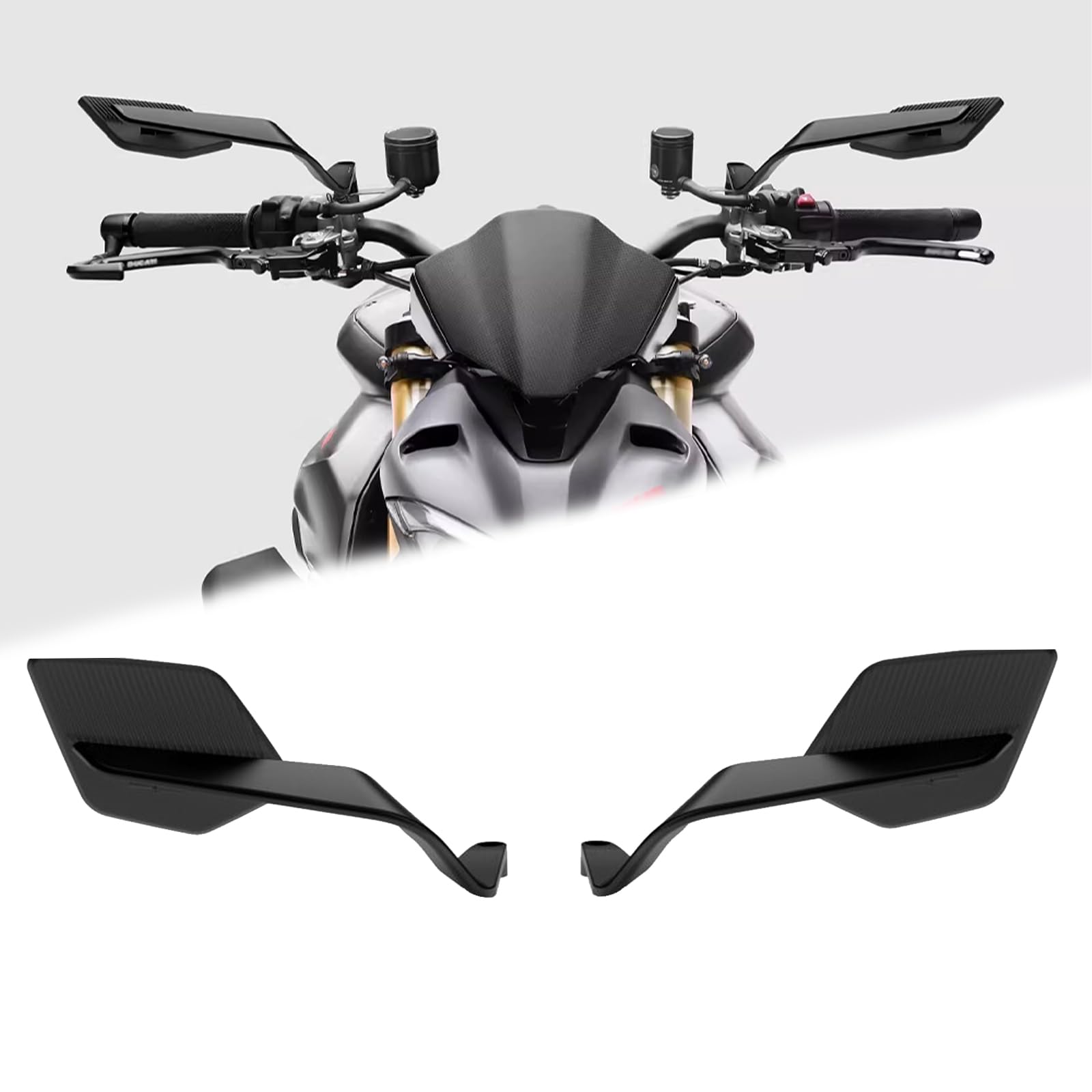 

New Motorcycle Rearview Mirror with Invisible Winglets for 2025 and XADV750 CB650R, CB500F, CB1000R, CB750, CB400F, [Used] чёрный