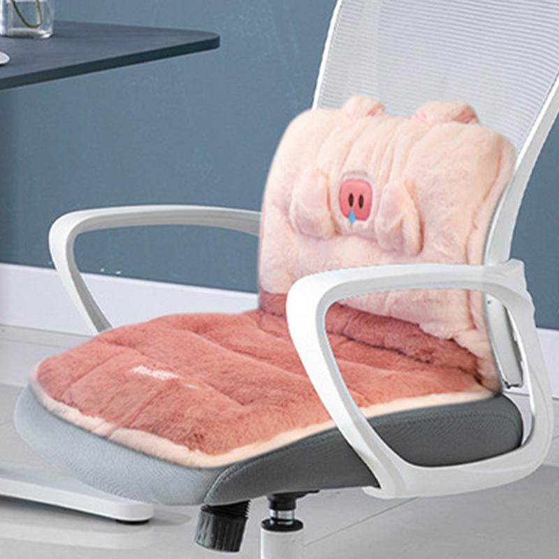 For  Auto Plush Car Seat Cushion Set Cartoon Front Warm Seat Cushion Set Comfort Seat Protector Pad Winter Protector For Truck