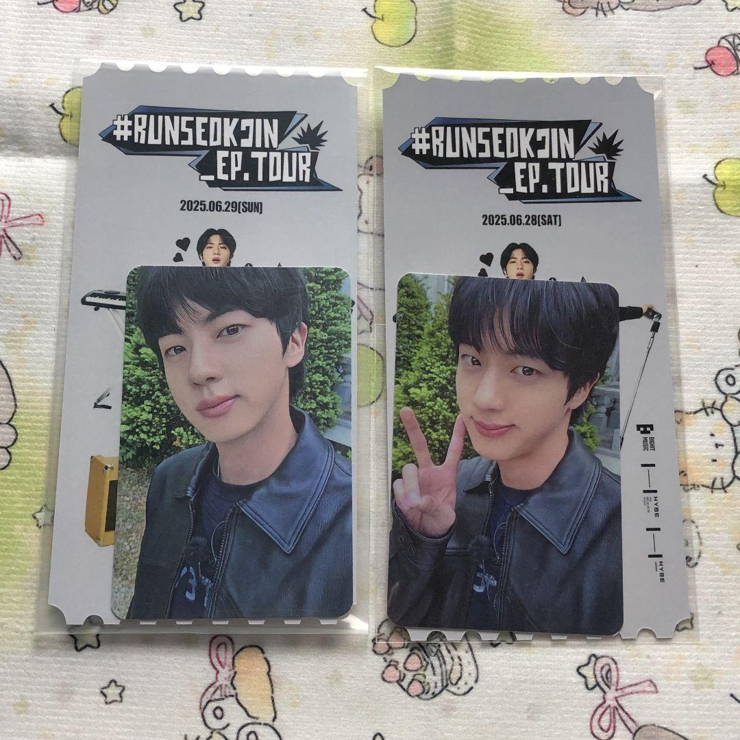 

[USED] BTS Jin 6.28.29 RUNSEOKJIN EP.TOUR Trading Cards (2 Cards)