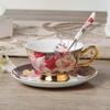 Set di Tazze e Sottotazze da Caffè in Osso Cinese Fine, Tazza da Tè in Porcellana, Festa del Tè Pomeridiano, 200ml