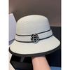 JYL DIY Scented Bucket Hat Straw Beach Cap Woven Straw