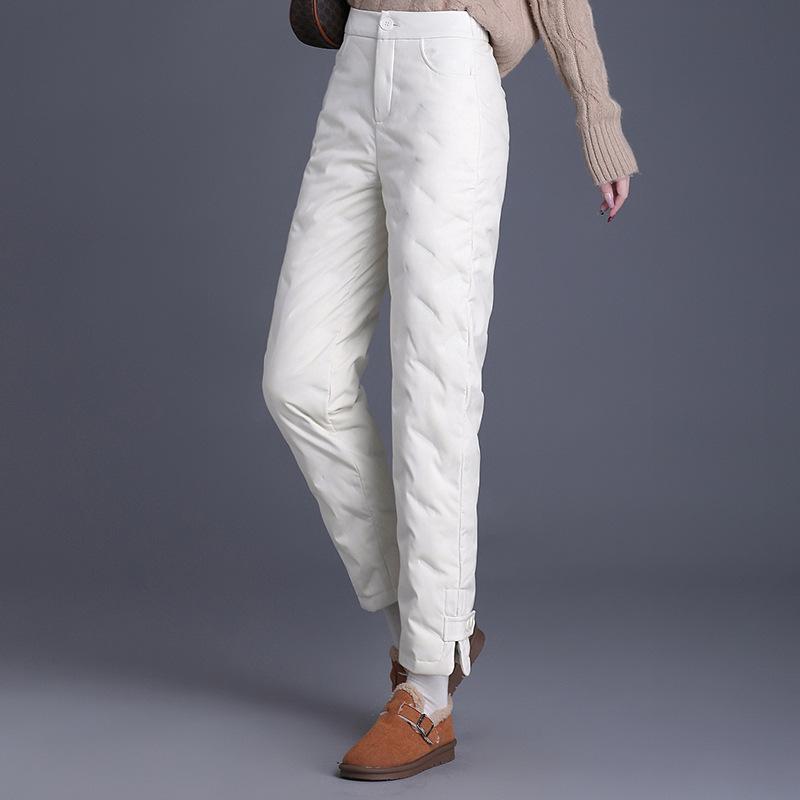 Down Pants for Women To Wear Outdoors in Autumn and Winter. They Are Thick and Small Pants for Women To Keep Warm Outdoors in The Sub-zero Temperature