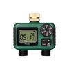 Brass water inlet 2-way irrigation water valve, IP55 waterproof rotary knob button, LCD display, water valve timer
