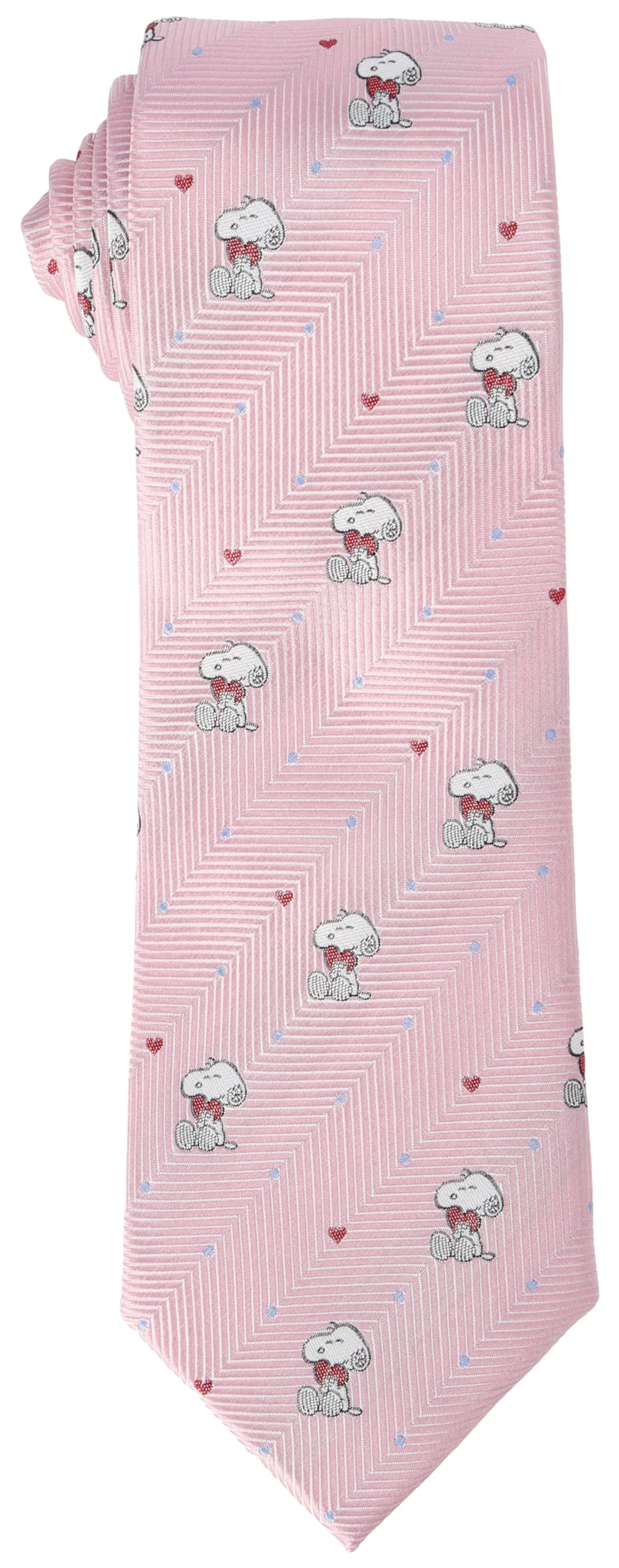 [Peanuts] Snoopy Tie, Heart and Dot Pattern, PN916146, Pink
