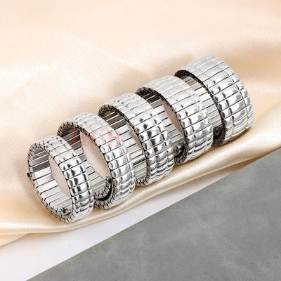 12/14/16/18/20mm Stretch Expansion Stainless Steel Watch Band Universal Strap Metal Elastic Belt for Men Women Watch Accessories