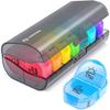 Pill Box 2 Times a Day, 7-Color for Easy Tracking, Dual Protection