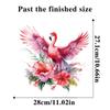 Pink Flower Flamingo Toilet Sticker Bathroom Ceramic Tile Corridor Entrance Background Decoration Wall Sticker
