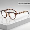 European And American Fashion Ultra Light High-Definition Anti Blue Light Reading Glasses Retro Round Frame Presbyopia Glasses