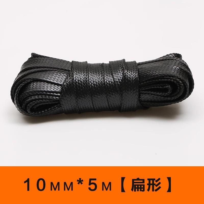Black Thai oil wax rope round handmade leather dense wax rope woven jewelry pendant tied with flat rope DIY material