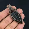 Handmade Copper Wire Wrapped Black Tourmaline Pendant – Healing Crystal Jewelry for Men & Women
