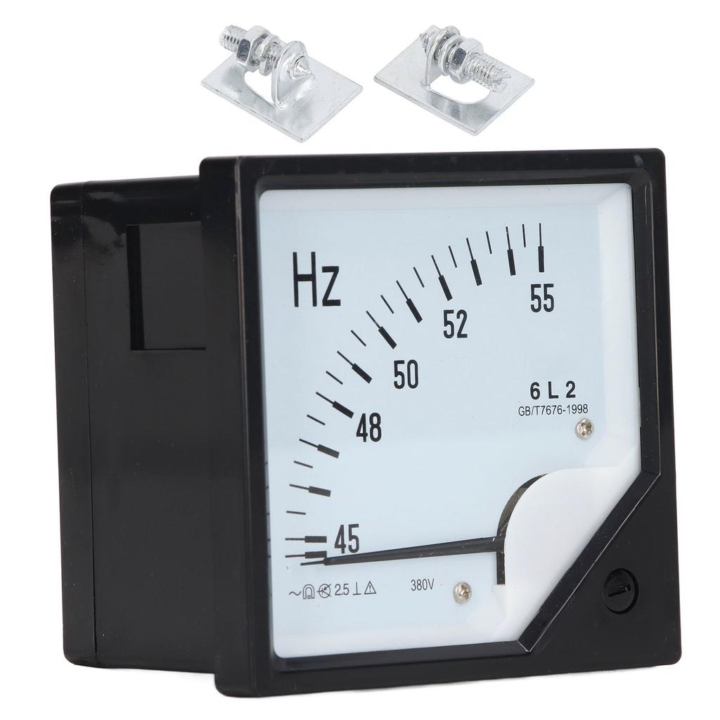 AC 380V Pointer Type Frequency Meter High Accuracy Square Panel Frequency Detector 45‑55Hz
