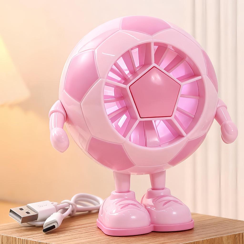 USB Şarj Edilebilir Yavru Köpek Temalı Fan, 3 Kademeli Ayarlanabilir, Masaüstü ve Yatak Başucu Kullanımı İçin İdeal