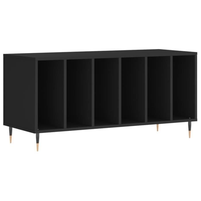 VidaXL Armoire à disques noir 100x38x48 cm bois d'ingénierie 831741