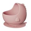 Cartoon dinosaur plate Children's complementary food Silicone plate bowl Fork spoon bib Anti-drop plate set