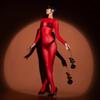 Full Stockings Bodysuits Women Oil Shiny Five Fingers Jumpsuit Open Crotch Pantyhose Smooth Catsuits One-Piece Garment Teddy