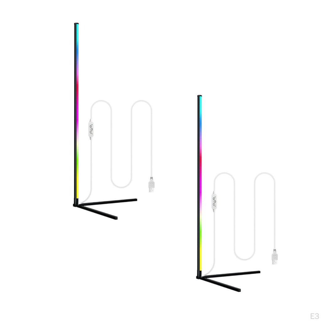 Corner Floor Lamp Dimmable RGB Decoration Remote Standing for Bedroom