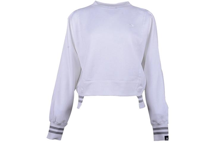 Converse Sweatshirts Women s White Crew Neck Moderate Regular 10020727-A07 L