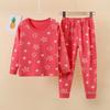 Children's Pure Cotton Pajama Set: Boys' and Girls' Autumn Homewear with Trousers