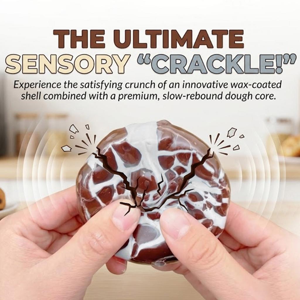Squishy Dumpling Chocolat Anti-Stress Avec Revêtement Cire Pâte Lente Pour Son Craquant Sensoriel Jouet Pour Tous Les Âges Bureau Anti-Stress