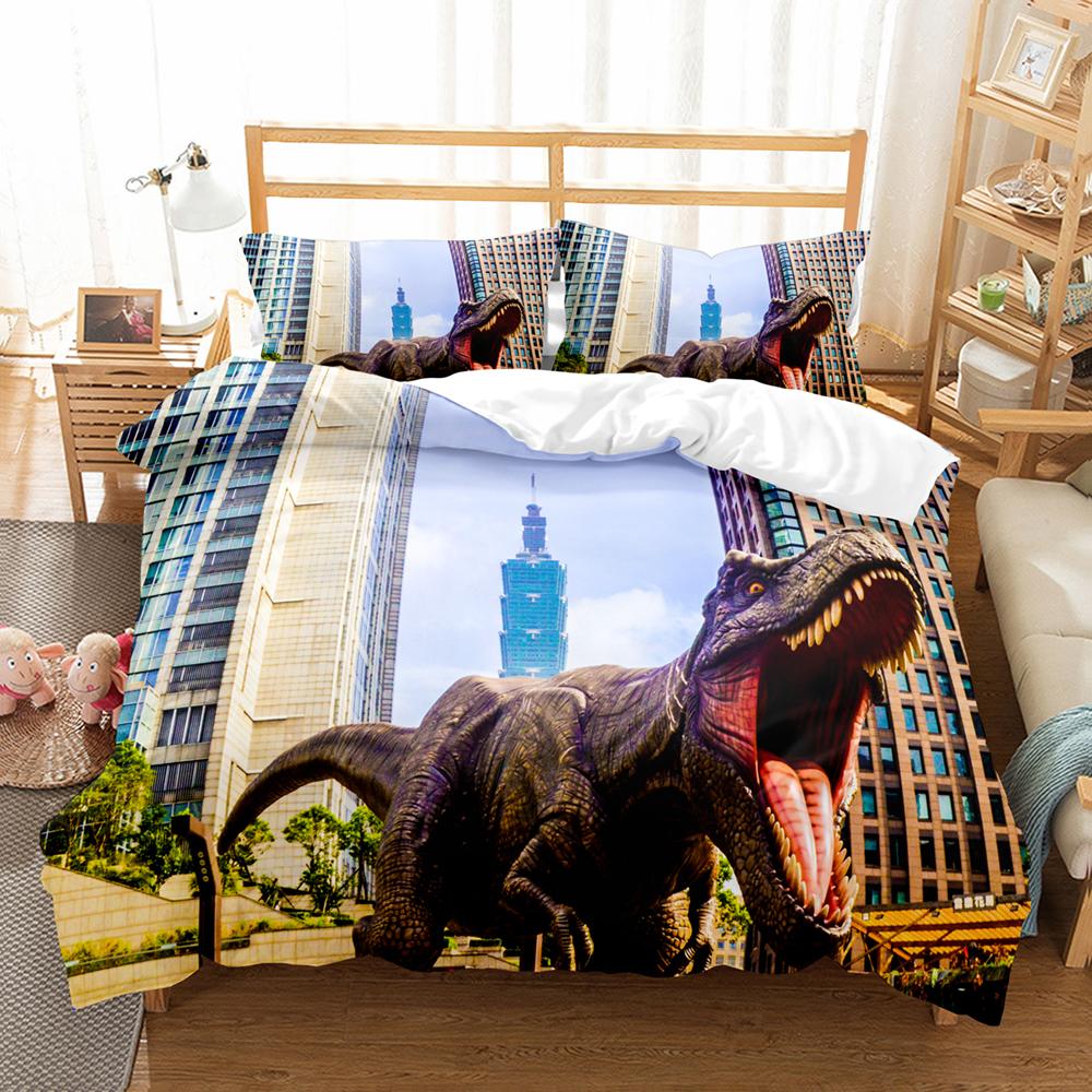 Animal Dinosaur 3D Print Bedding Set Scenery Comforter Luxury Duvet Cover Set Home Textile Decor Full Queen King Single Size Boy