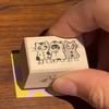 Cartoon Design Rubber Stamp Solid Wooden Grip Decorative Seal Cute Wooden Rubber Stamp  Journal