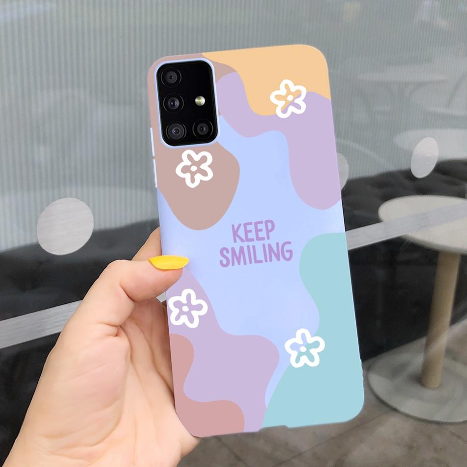 Cute Cartoon Phone Case For Samsung Galaxy M51 M31 Candy Color Soft Silicone Back Cover For Samsung M51 SM-M515F M31 Prime M315F