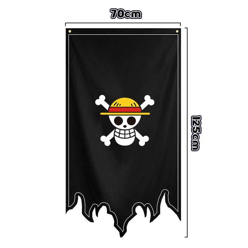 70*125cm One Piece Anime Flag Luffy Chooper Law Cosplay Polyester Cartoon Party Pirate Ship Flag Sign Home Decor Accessories