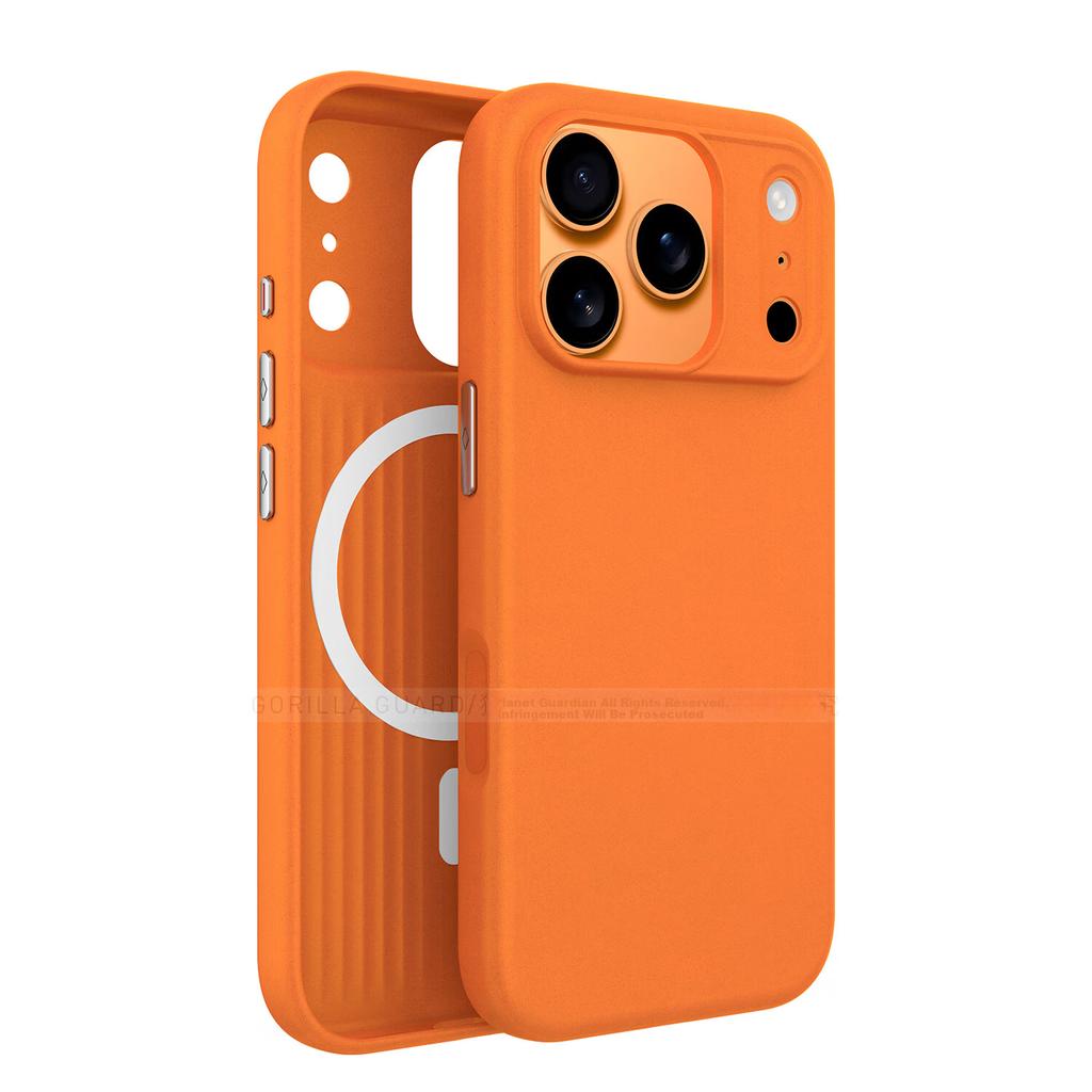 Planet of the Apes Guardian Premium Protective Case for iPhone 17 Pro Max Magnetic Quartz Sand Coating Heat Dissipation MagSafe Orange