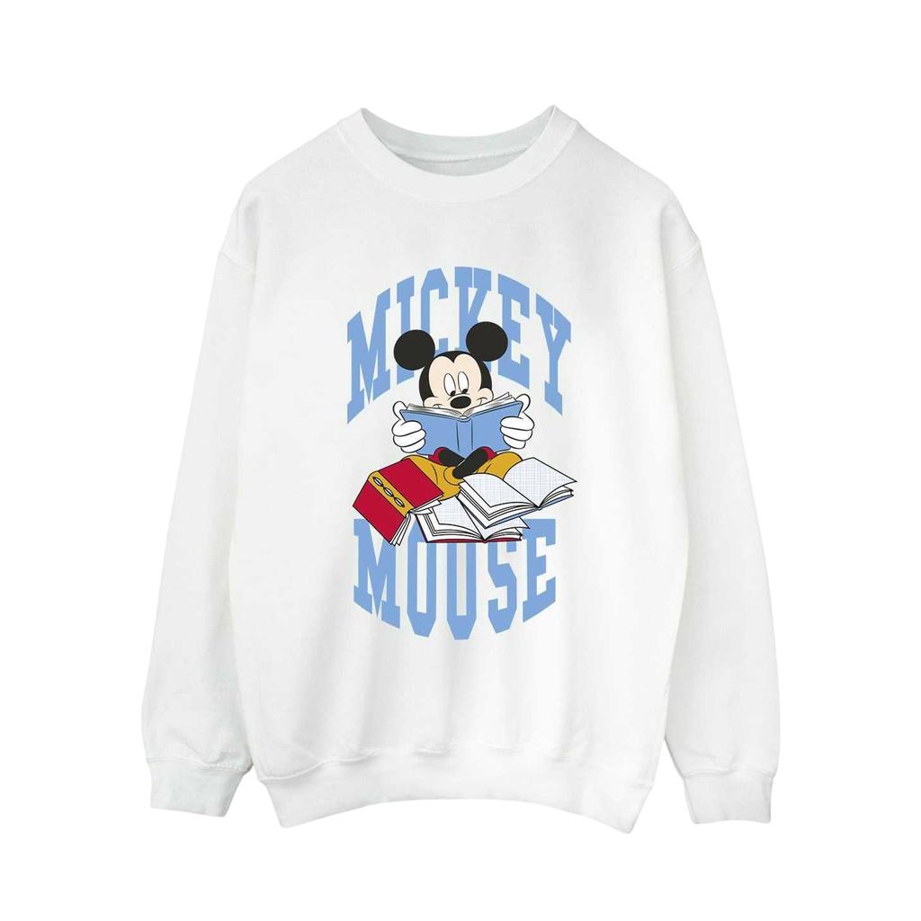 Disney Womens/Ladies Mickey Mouse Reading Books Sweatshirt