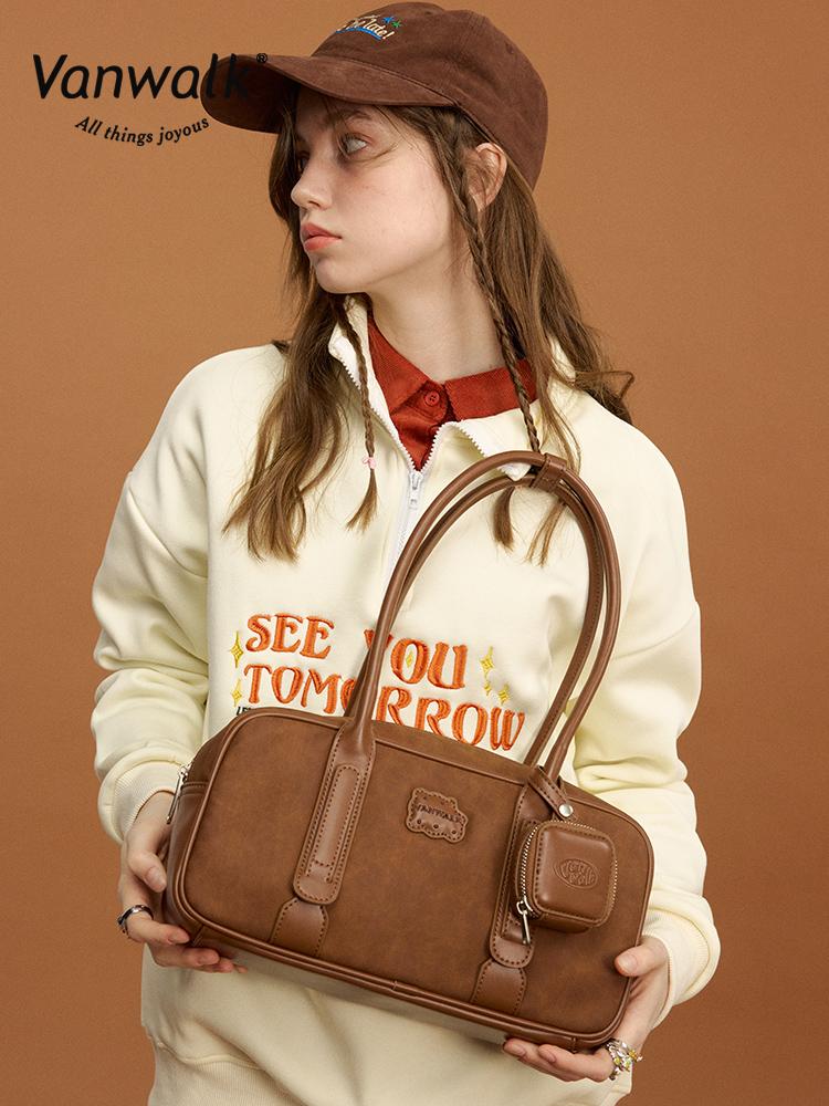 Vanwalk Enamel Tote Bag [Brown]