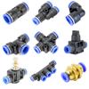 Pneumatic Fitting Pipe Connector Tube Air Quick Fittings Water Push In Hose Couping 4mm 6mm 8mm 10mm 12mm 14mm PU PY PK PE PV SA