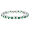 ZhuangSheng Jewelry Vintage Simulated Corundum Bracelet Women 4mm Main Stone 17/18cm