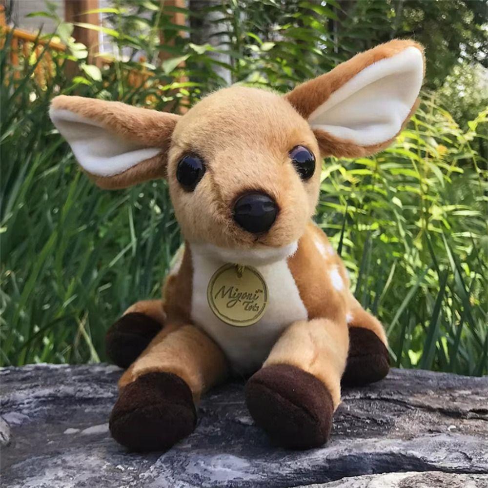 Forest Animal Sika Deer Plush Bright Color Simulation Deer Toy Stuffed Deer Dolls  Birthday Gift