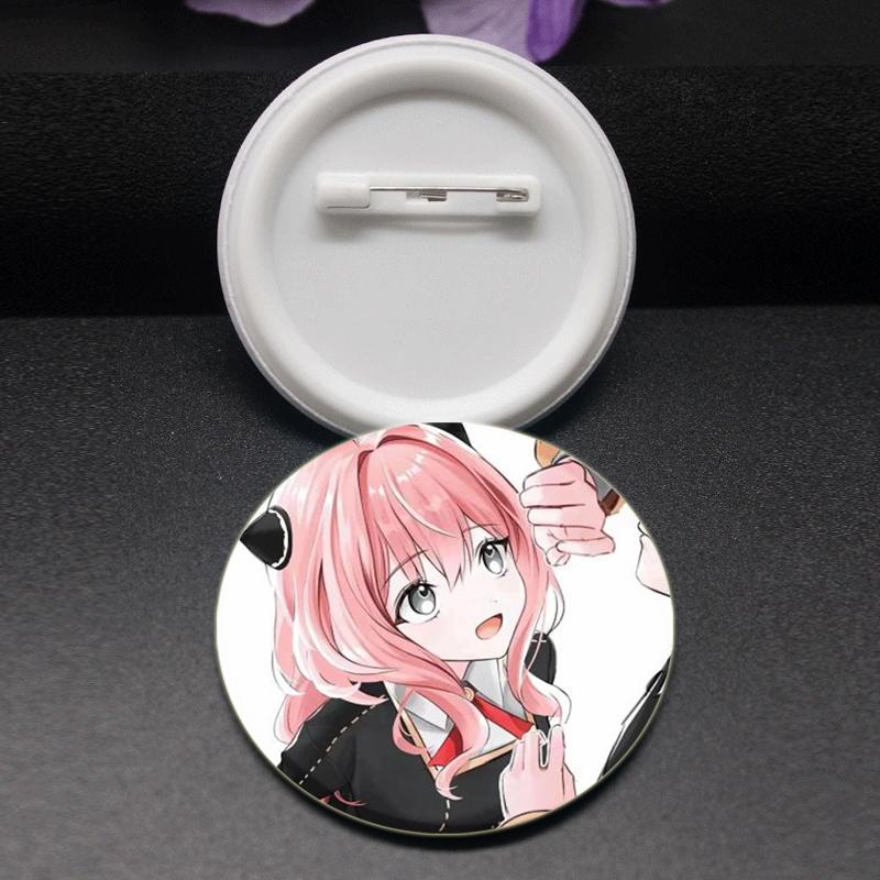 32/44/58mm SPY X FAMILY Enamel Pin Cute Anime Brooches Anya Forger Damian Lapel Pins Cartoon Badge Backpack Hat Jewelry Accessories Gift