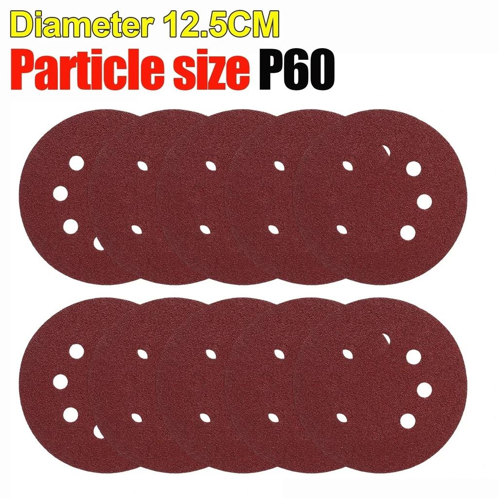 Universal 8 Hole Sanding Discs 125mm Sandpaper for Metal Wood Glass Sander Polishing Pads Home Abrasive Tools 40~3000 Grit