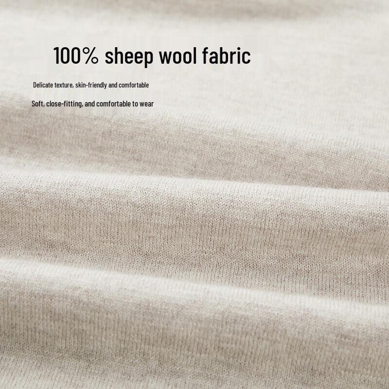 HLA Men's Classic Crew Neck 100% Wool Knit Sweater