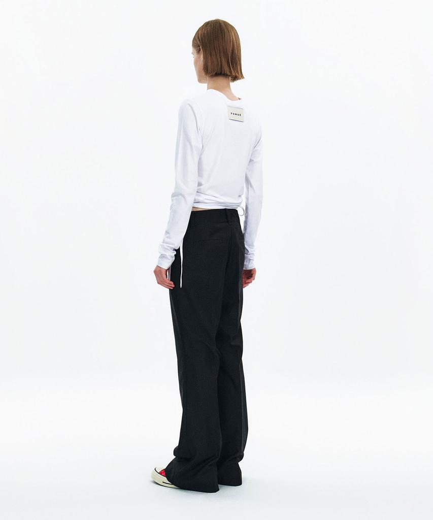 Yunse Ring Flare Trousers (Charcoal)
