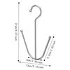 5PCS Stainless Steel Double Hook Shoe Rack Space Saving Sports Shoes Hooks  Outdoor Balcony