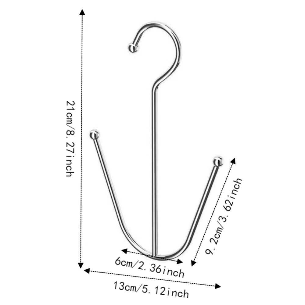 5PCS Stainless Steel Double Hook Shoe Rack Space Saving Sports Shoes Hooks Outdoor Balcony